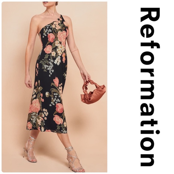 Reformation Dresses & Skirts - Reformation Eastside Floral One-Shoulder Dress